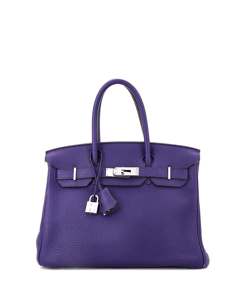Pre-owned Pre-owned Hermes Hermes Birkin 30 Handbag Purple Togo With Palladium Hardware