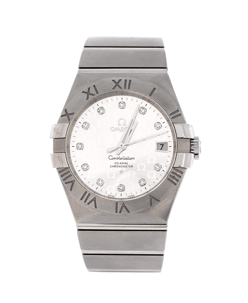 Pre-owned Pre-owned Omega Omega Constellation Co-axial Chronometer Automatic Watch In Stainless Steel With Diamond M In Silver