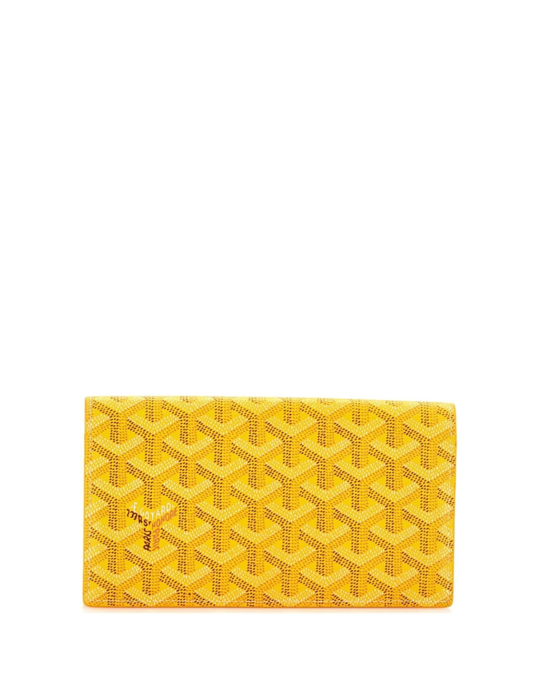 Pre-owned Pre-owned Goyard Goyard Long Richelieu Wallet Coated Canvas In Yellow