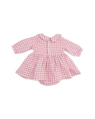 Plaid Peter Pan Collar Bubble with Skirt - Baby