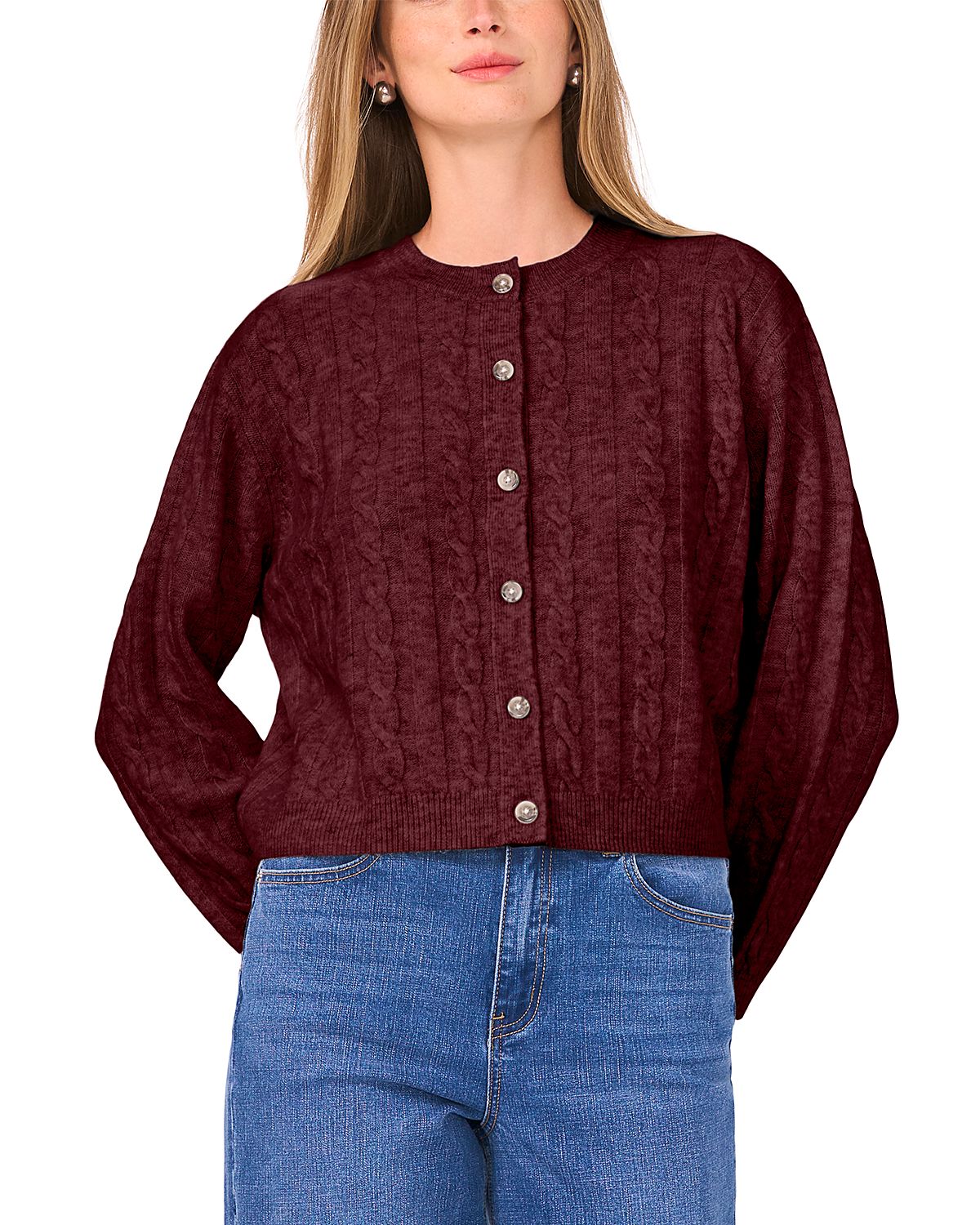1.state Cable Knit Cardigan