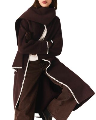 Embroidered Double Faced Coat