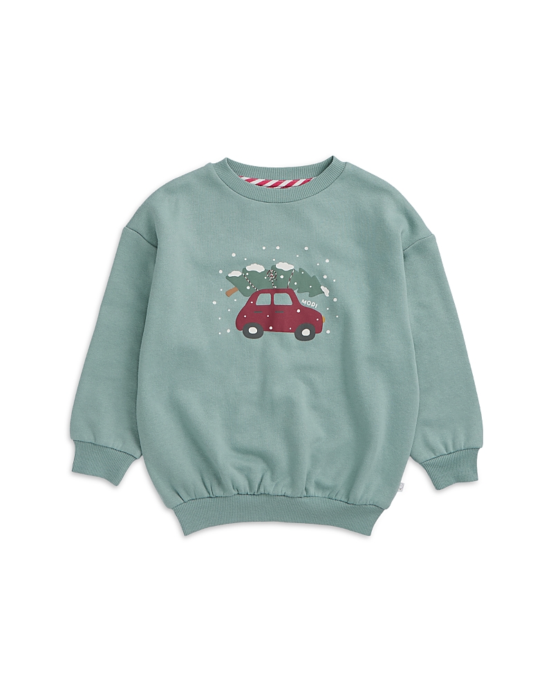 Mori Girls' Oversized Sweatshirt - Baby In Green