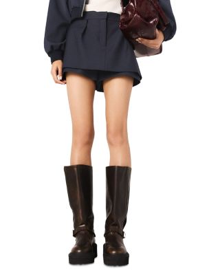 Zipped Mixed Wool Bomber Jacket