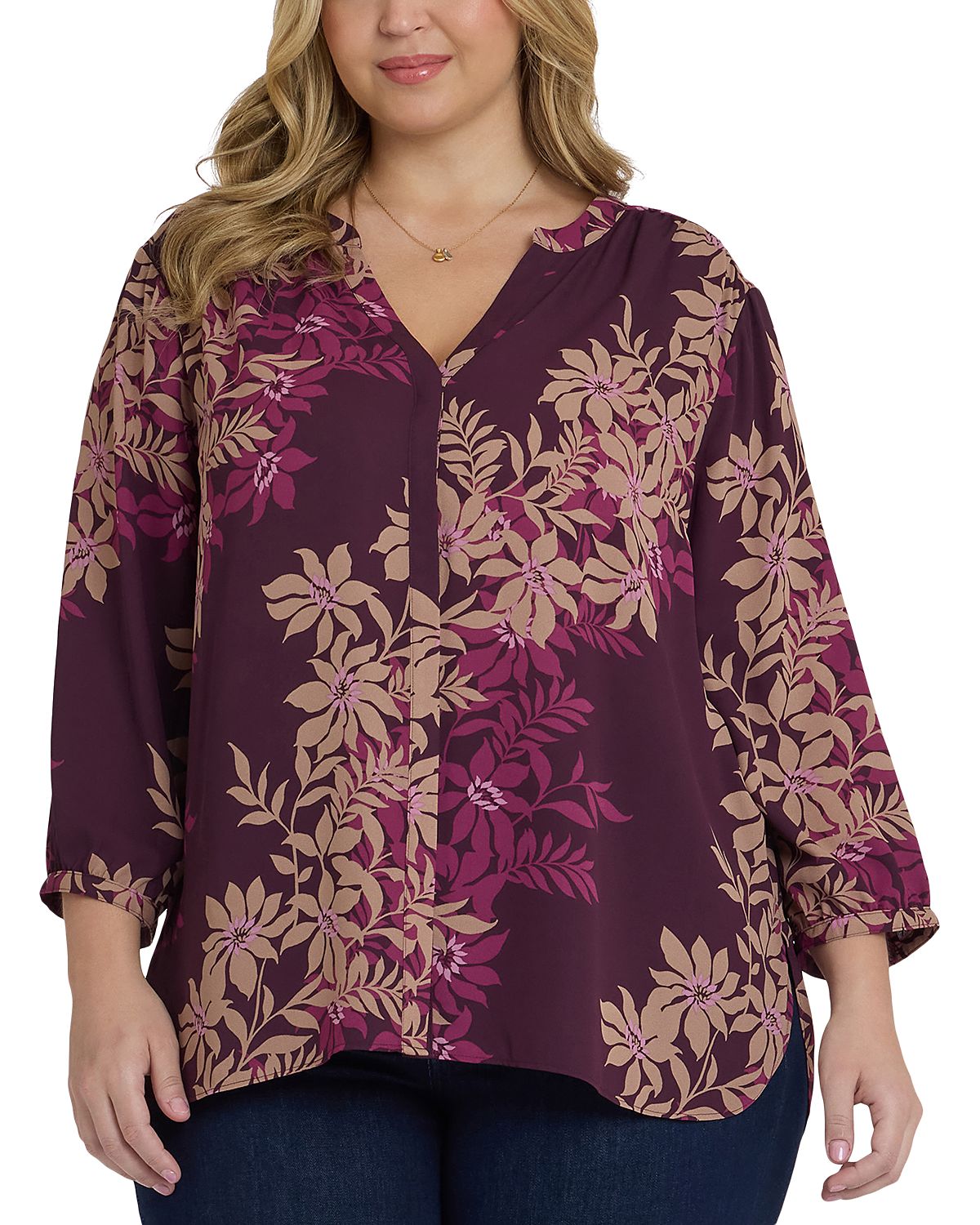 Nydj Plus Pintuck Blouse