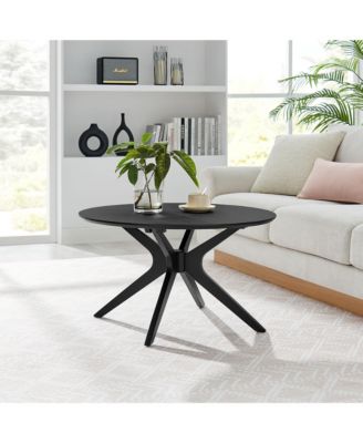  Crossroads Round Wood Coffee Table