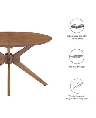  Crossroads Round Wood Coffee Table