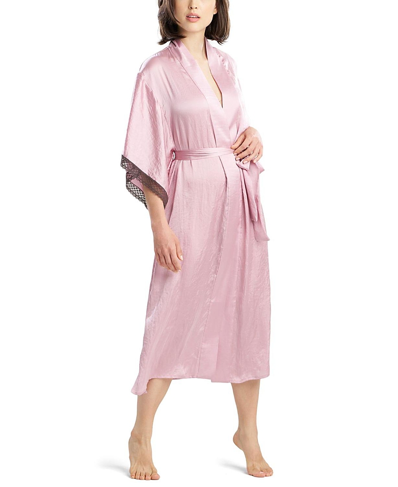 Natori Edit Ashley Icon Robe With Lace In Pink