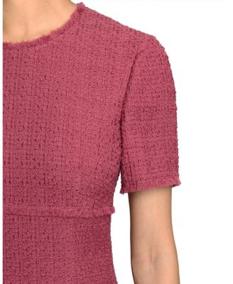 Giulia Short Sleeve A-Line Tweed Dress