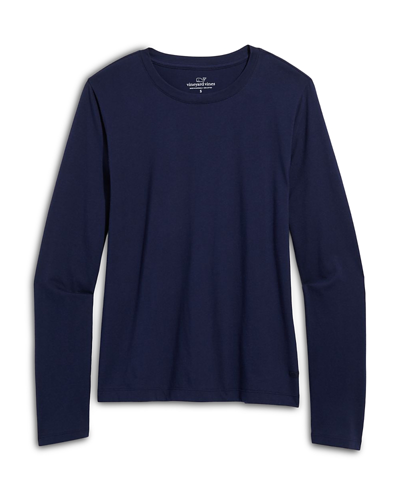 Vineyard Vines Long Sleeve Crewneck Tee In Blue
