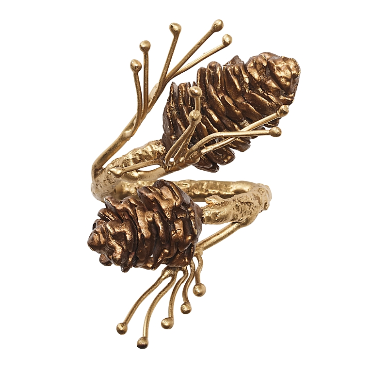 Kim Seybert Gilded Pine Napkin Ring In Multi