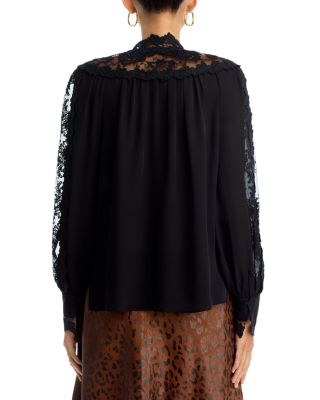 Miguel Lace Inset Blouse