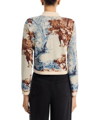 Osiris Jacquard Collared Cardigan