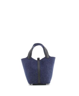 PM Picotin Lock Bag Felt with Leather