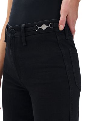 Skylar High Rise Flared Trouser Jeans in Black