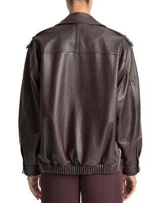Leather Oversized Biker Jacket