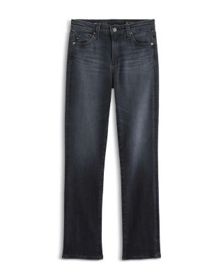 Mari Mid Rise Slim Straight Jeans in Glitch