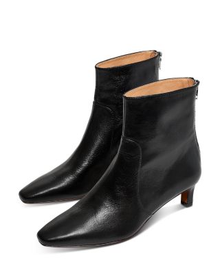 Women&#39;s The Dimes Crinkled Leather Kitten Heel Boots