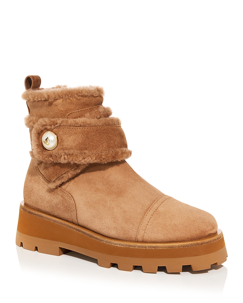 Jimmy Choo Women's Meena Shearling Trim Booties