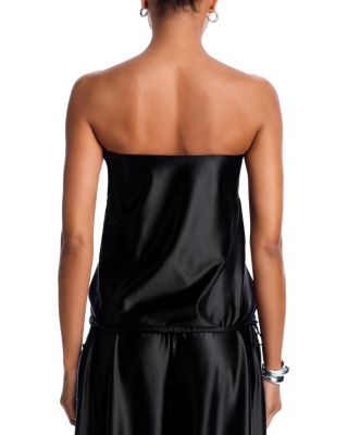  Strapless Bubble Top & Mid Rise Trackpants With Reflective Piping