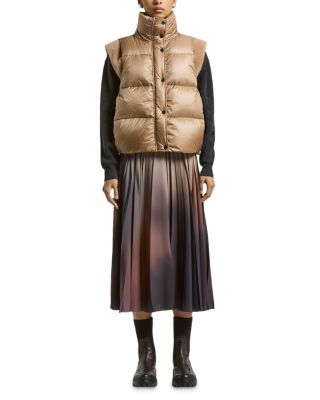 Shearling Trim Down Vest