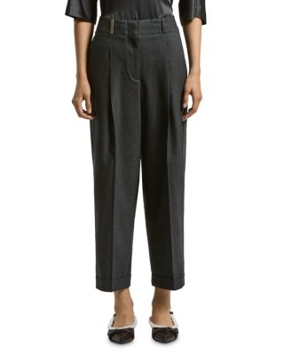 Cropped Cuffed Trousers