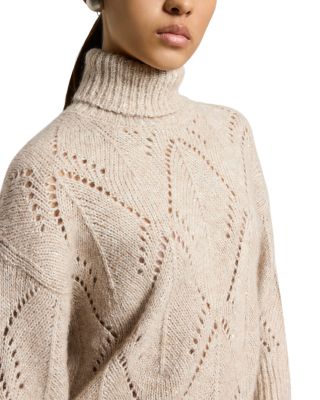 Turtleneck Open Knitted Sweater