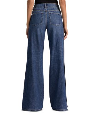 Amazing Low Rise Wide Leg Snap Trim Jeans in Cambria Vintage