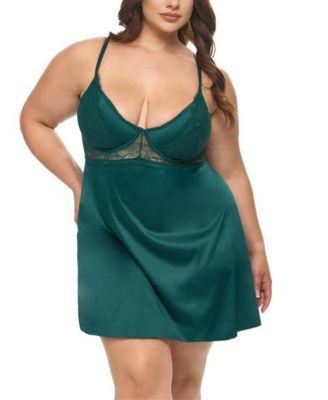 Plus Dawn Satin Babydoll