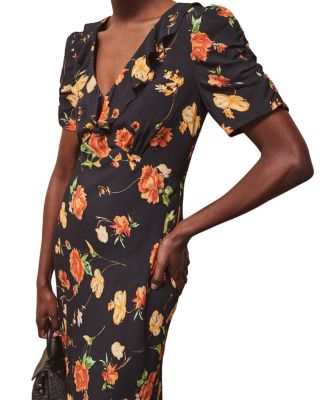 Floral Print Tie Back Dress