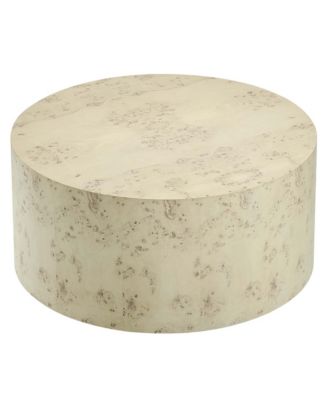 Cosmos 35" Round Burl Wood Coffee Table
