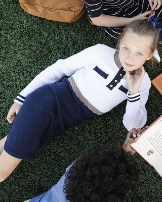 Girls&#39; Organic Mock Neck Henley Sweater Dress - Little Kid, Big Kid