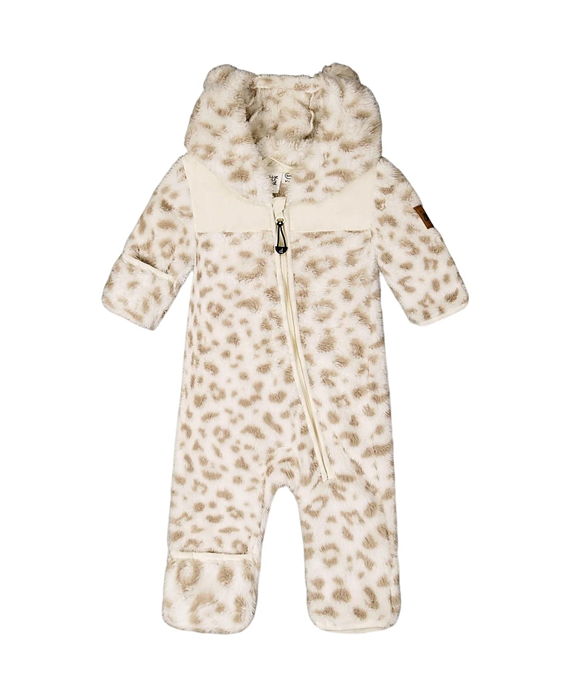 Deux Par Deux Girls' Mid-season Plush One Piece Outerwear - Baby In Neutral
