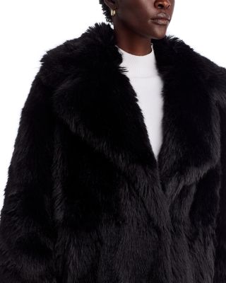 Faux Fur Pea Coat