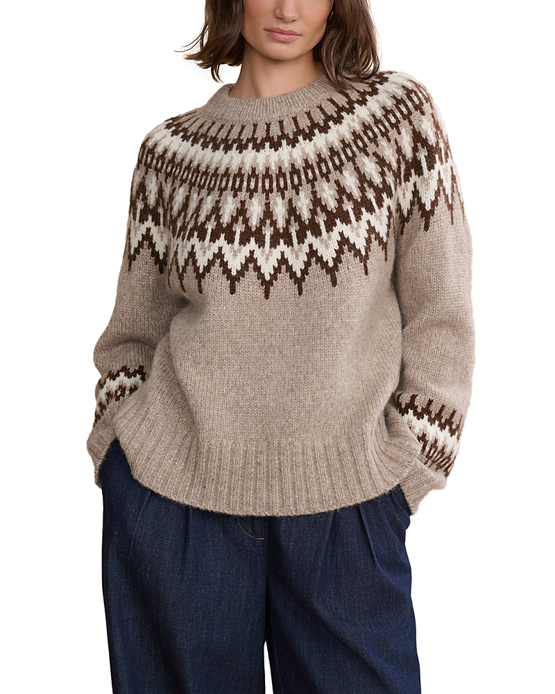 Jenni Kayne Thatcher Crewneck Sweater In Brown