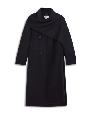 Wool Blend Long Scarf Blindseam Coat