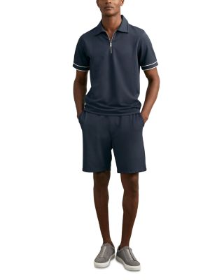 Textured Zip Polo Shirt