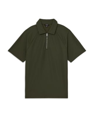 Textured Zip Polo Shirt
