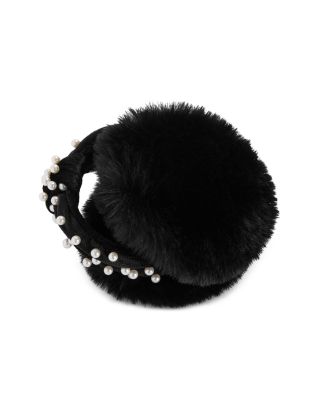 Girls' Faux Fur Embellished Knotted Band Earmuff - Big Kid