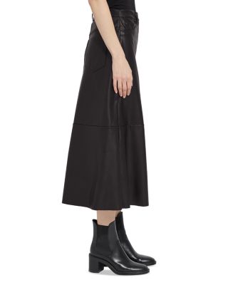 Warren Faux Leather Midi Skirt