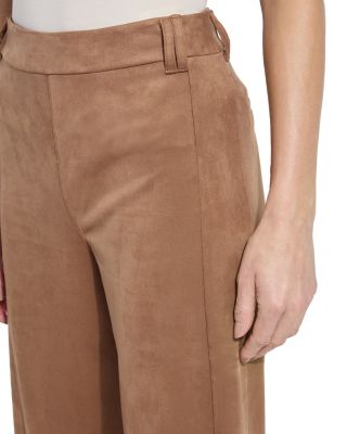Vionette Faux Suede Wide Leg Pants