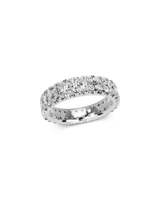 Diamond Double Row Eternity Band in 14K White Gold, 2.0 tcw