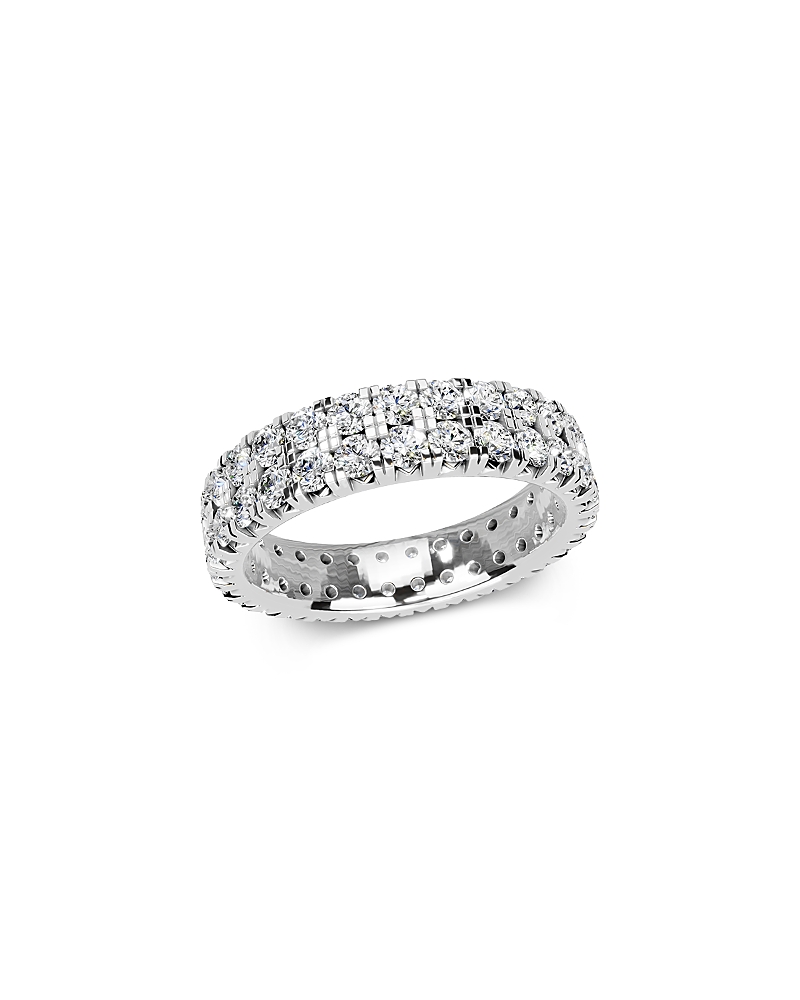 Bloomingdale's Fine Collection Diamond Double Row Eternity Band in 14K White Gold, 2.0 tcw