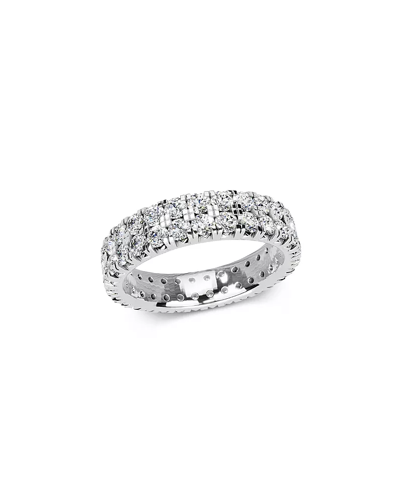 Bloomingdale's Fine Collection Diamond Double Row Eternity Band in 14K White Gold, 2.0 tcw