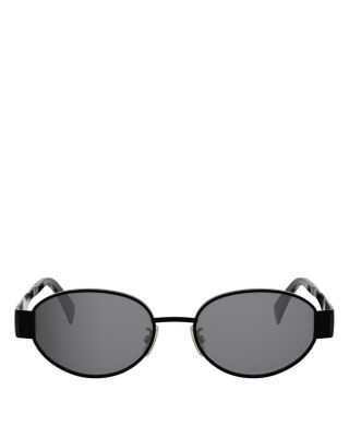 Metal Triomphe Oval Sunglasses, 54mm