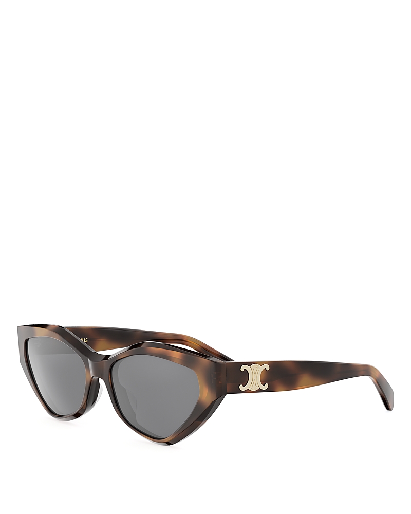 Celine Triomphe Cat Eye Sunglasses, 56mm In Brown