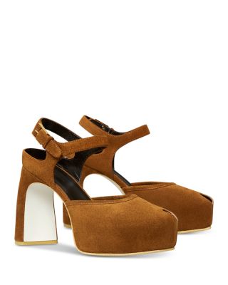 Women's Peep Toe Platform Pumps