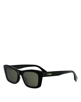 Lettering Geometric Sunglasses, 53mm