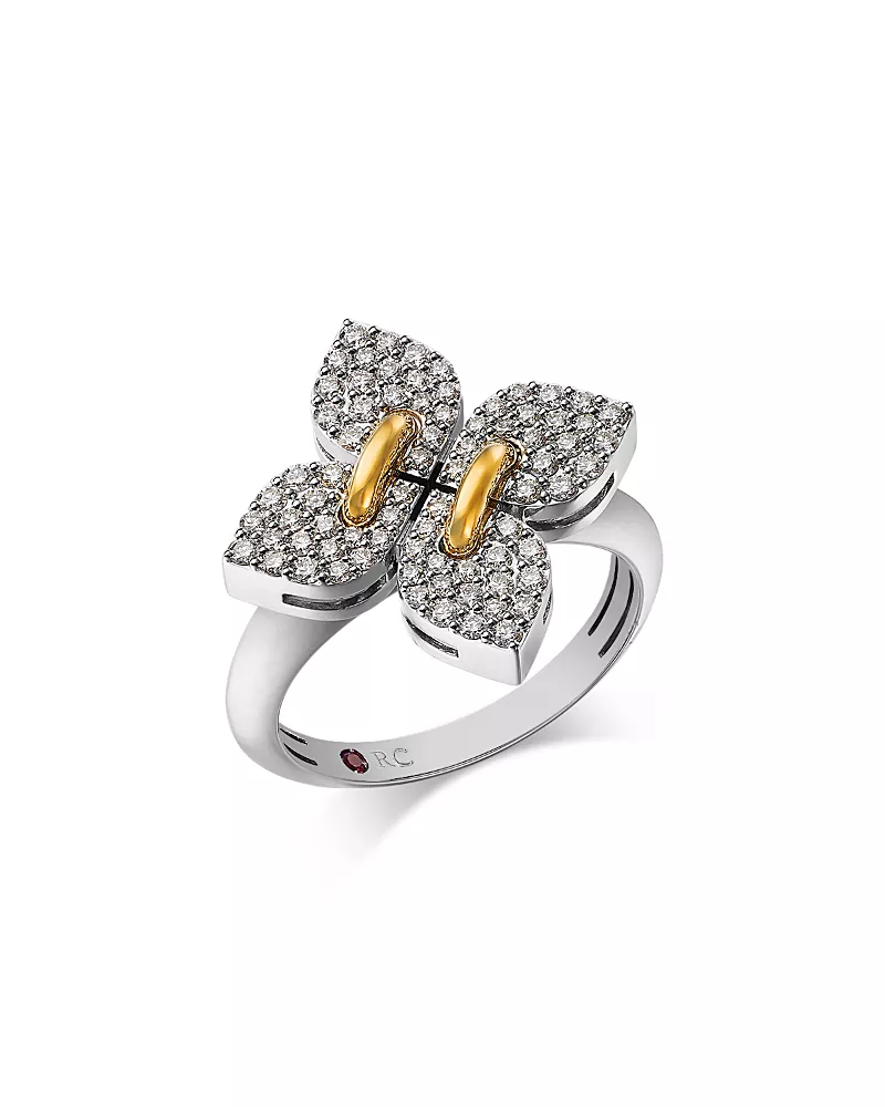 Roberto Coin 18K Yellow & White Gold Love in Verona Diamond Filo Ring