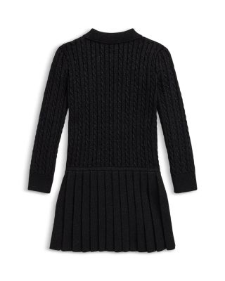 Girls' Metallic Mini Cable Polo Sweater Dress - Little Kid, Big Kid